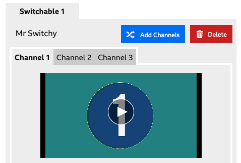Switchable in the Inspector, with Add Channels button