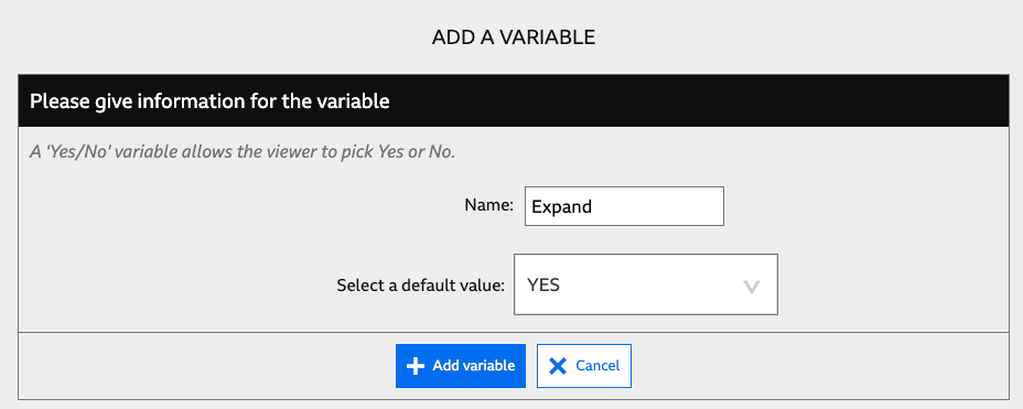 Adding a YES/NO Variable