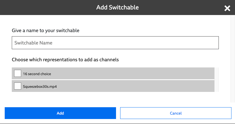 Adding a Switchable, and choosing Representations for Channels
